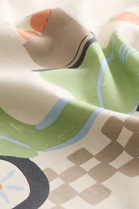 Printed Cotton Canvas Cushion Cover