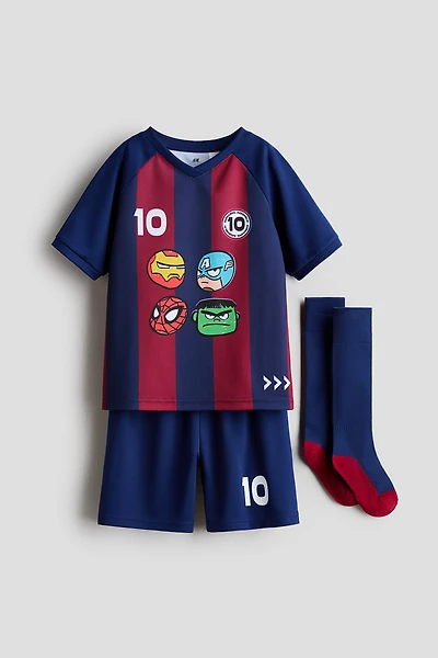 Ensemble de soccer imprimé 3 pièces