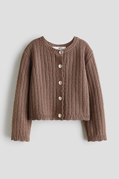 Textured-Knit Cardigan