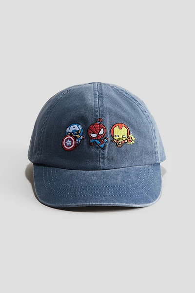 Casquette imprimée en sergé