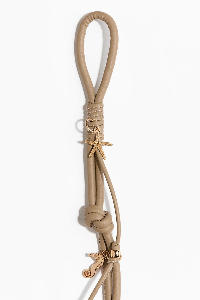 Embellished cord belt