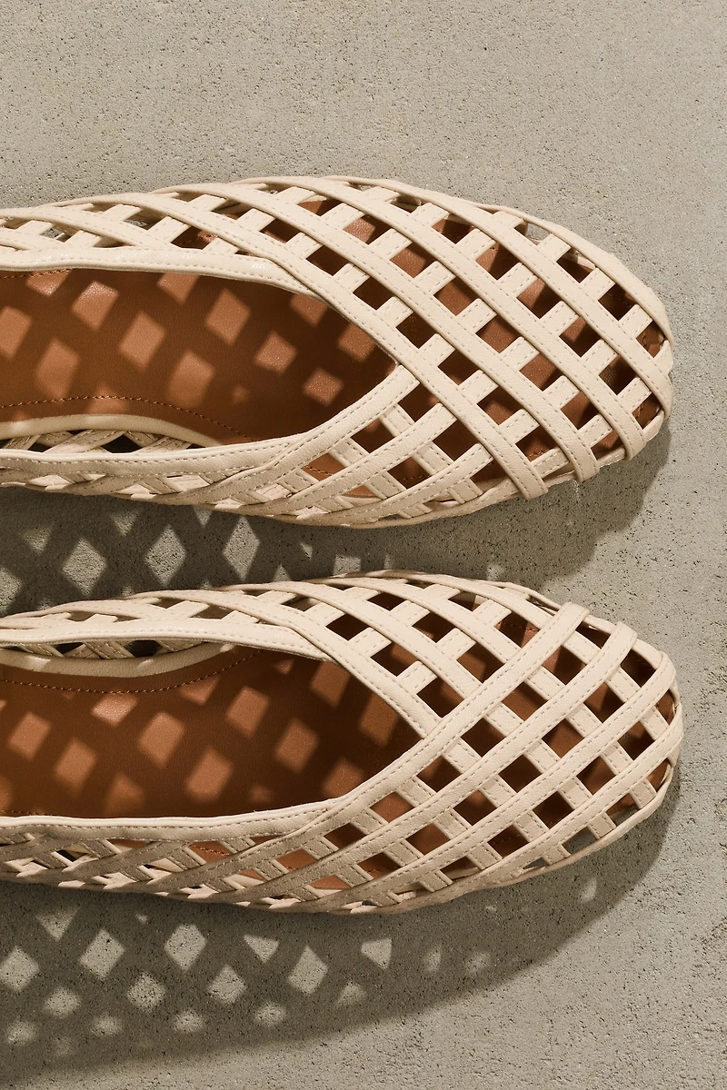 Ballerines à effet tressé