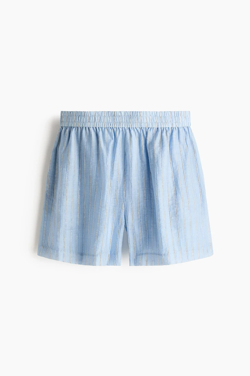 Linen-Blend Pull-On Shorts