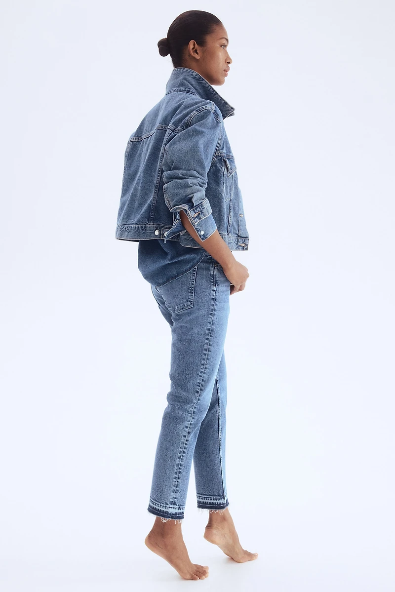 Slim Straight High Ankle Jeans