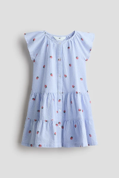 Tiered Seersucker Dress