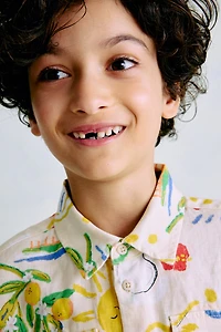 Printed Linen Shirt