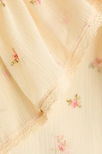 Blouse en mousseline froissée