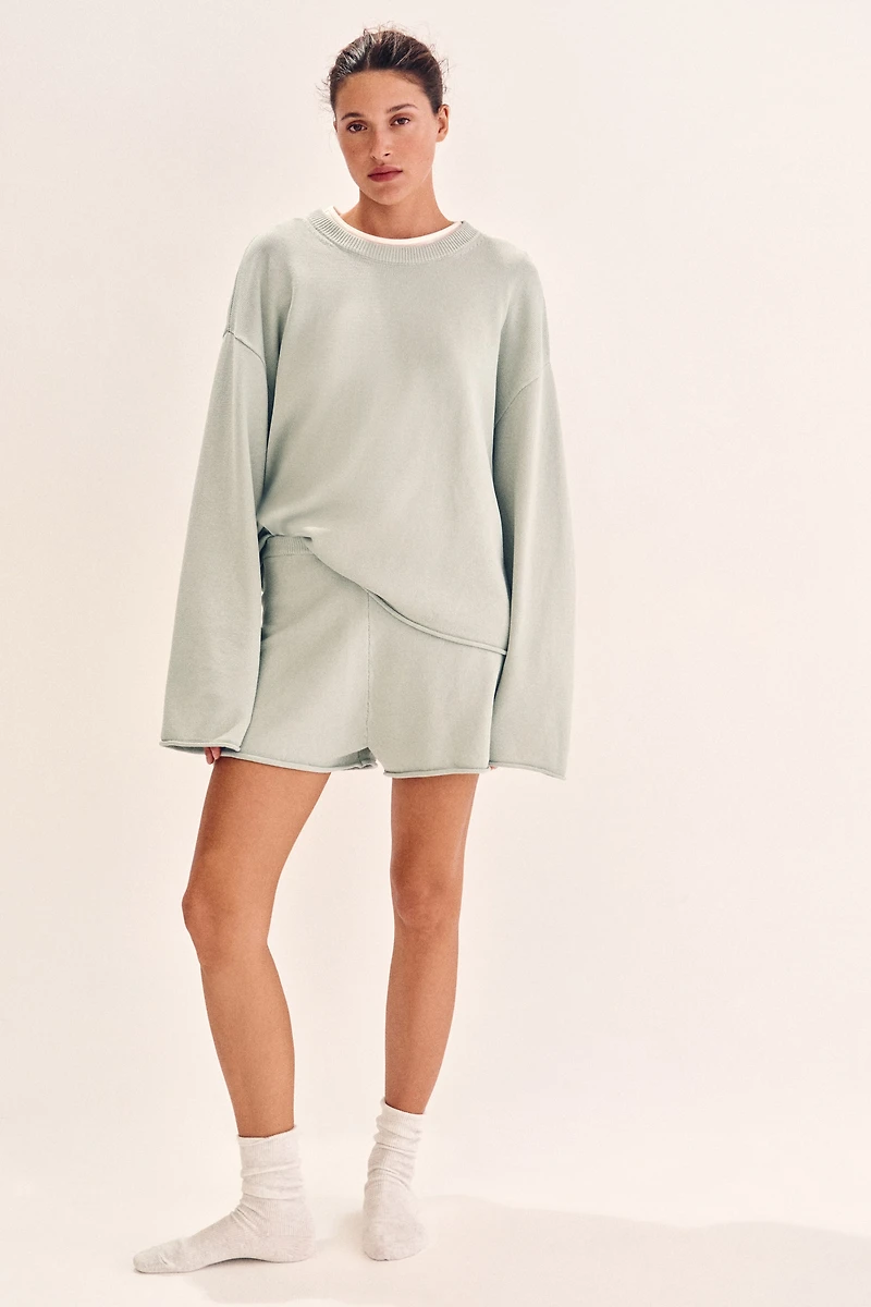 Roll-edge Sweater