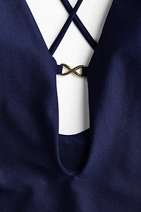 Padded-Cup High-Leg Swimsuit