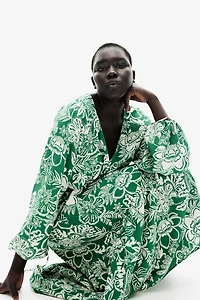 Tie-belt Crêpe Dress