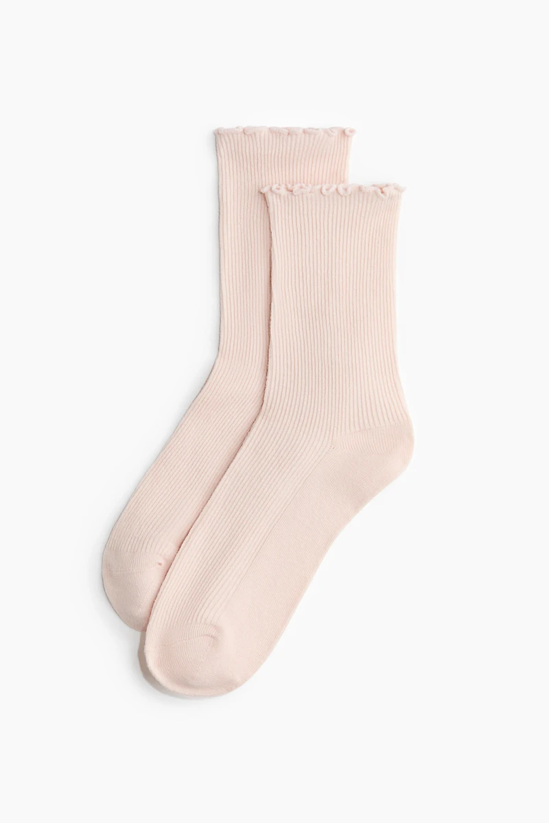 3-Pack Socks with Overlocked Trim