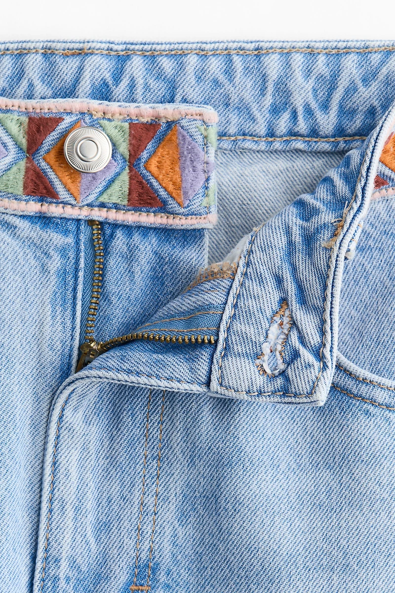 Jean large à taille très haute