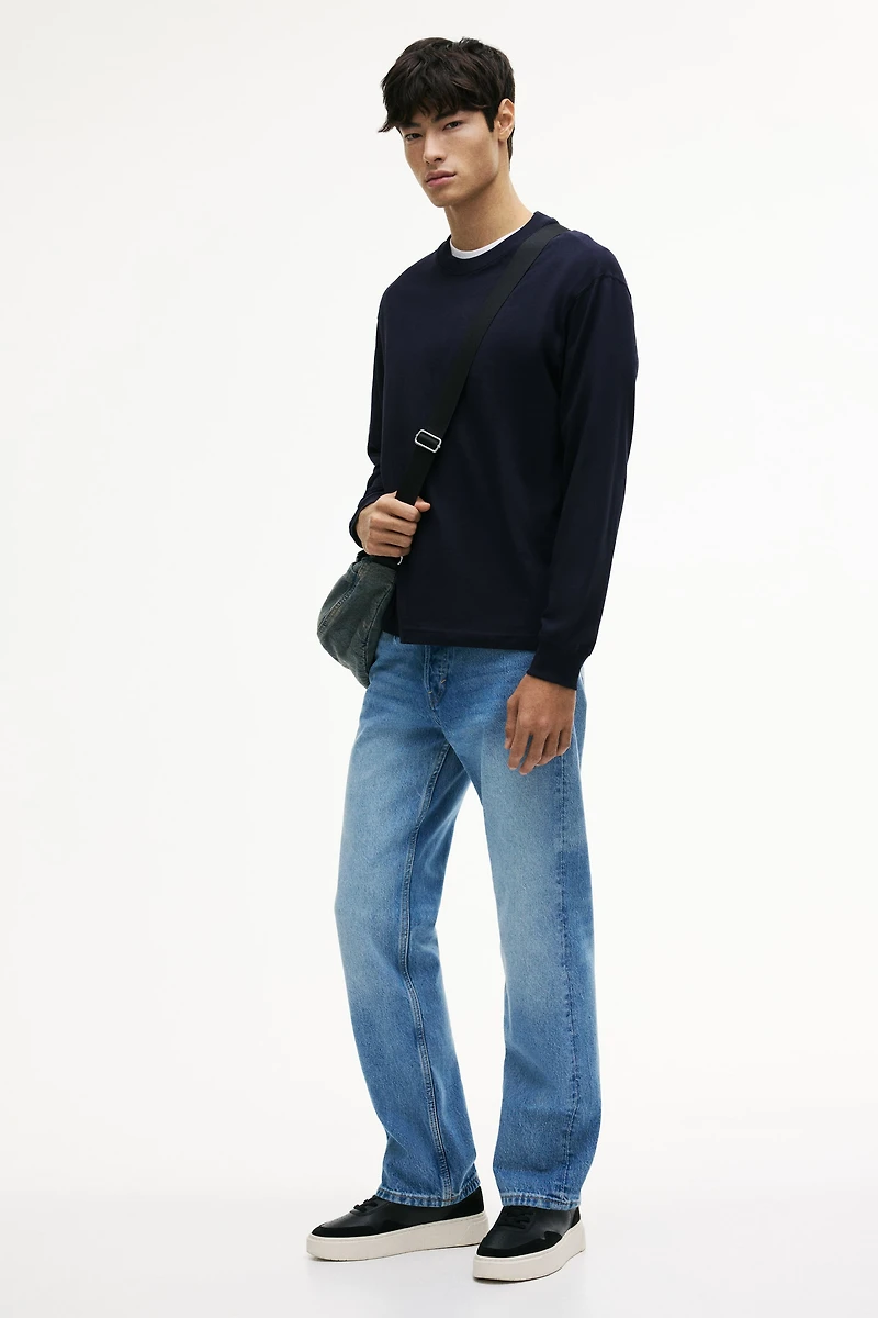 Loose-Fit Long-Sleeved Jersey Shirt