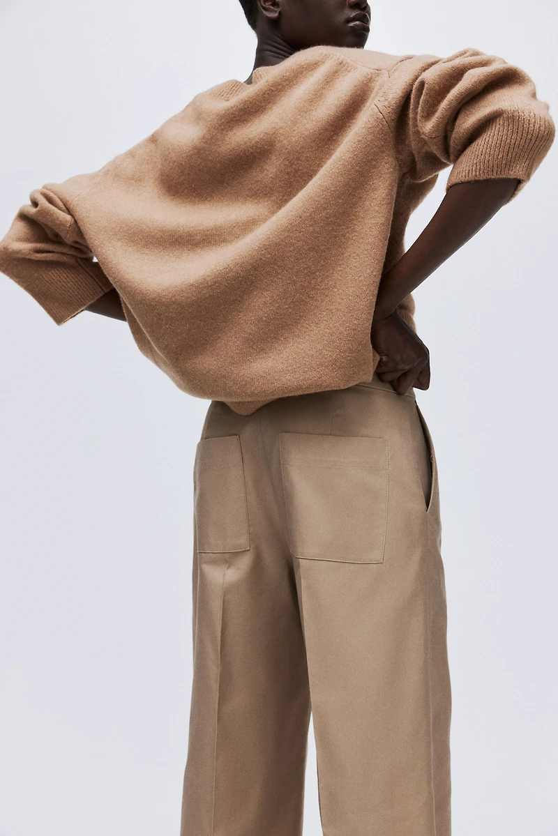 Pantalon large en sergé