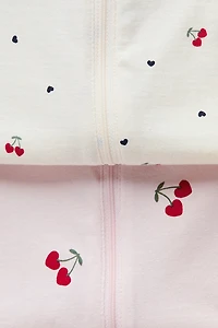 2-Pack Cotton Pajama Jumpsuits with Zipper