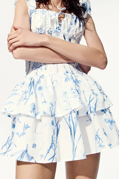 Robe à taille smockée