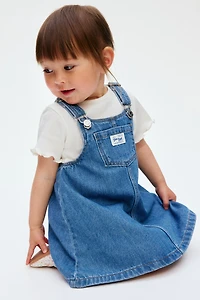 2-Piece Overall Dress and Top Set
