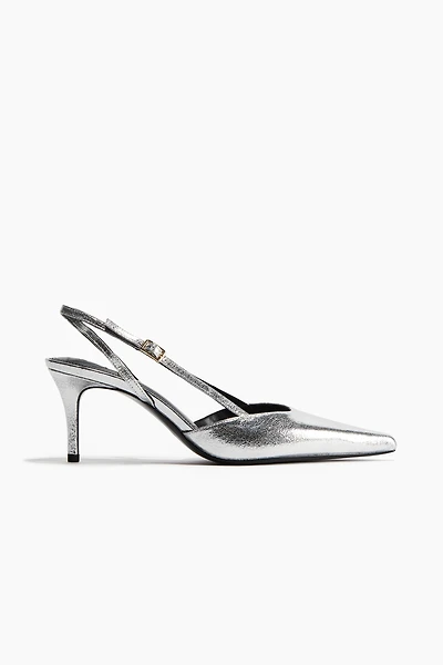 Escarpins à bout pointu avec bride arrière