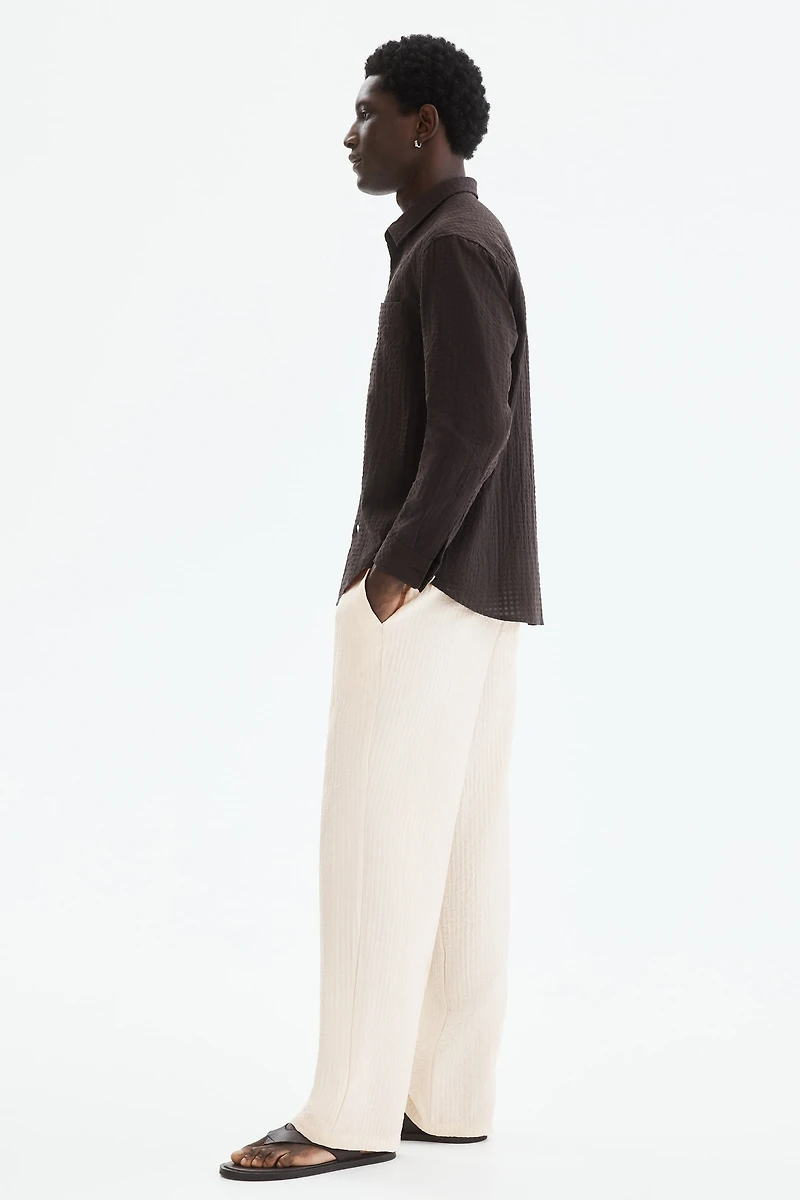 Relaxed-Fit Textured Pants
