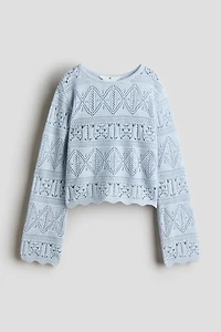 Crochet-Look Sweater