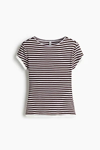 Fitted Contrasting-Trim T-Shirt