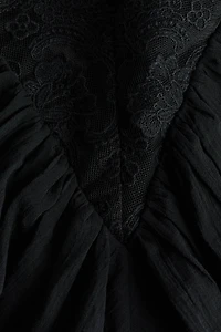 Flounce-Trimmed Lyocell Top