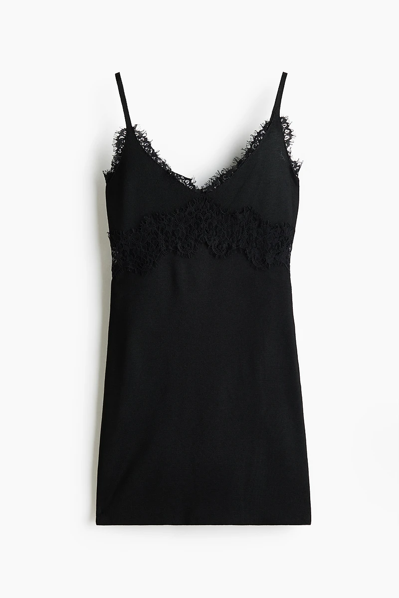 Lace detail dress