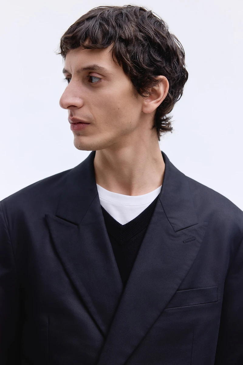 Relaxed-Fit Double-Breasted Jacket