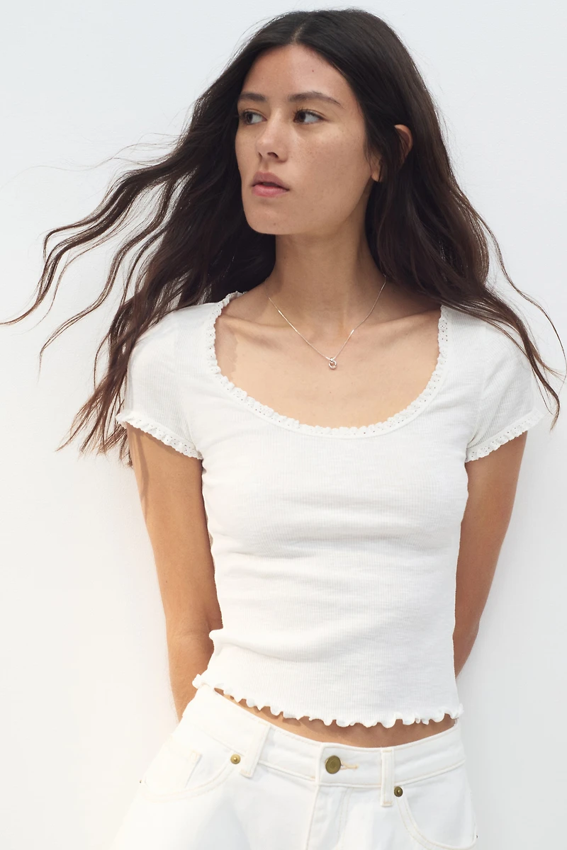 Lace-Trimmed Top