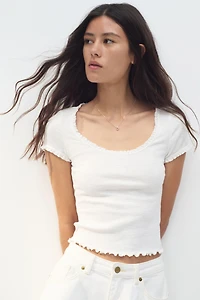 Lace-Trimmed Top
