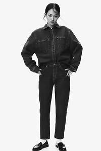 High Rise Slim Leg Mom Jeans