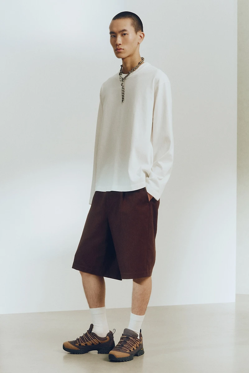 T-shirt à manches longues ample en coton