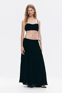 Crinkled Drawstring Skirt