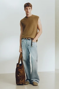 Chandail sans manches ample en point mousse