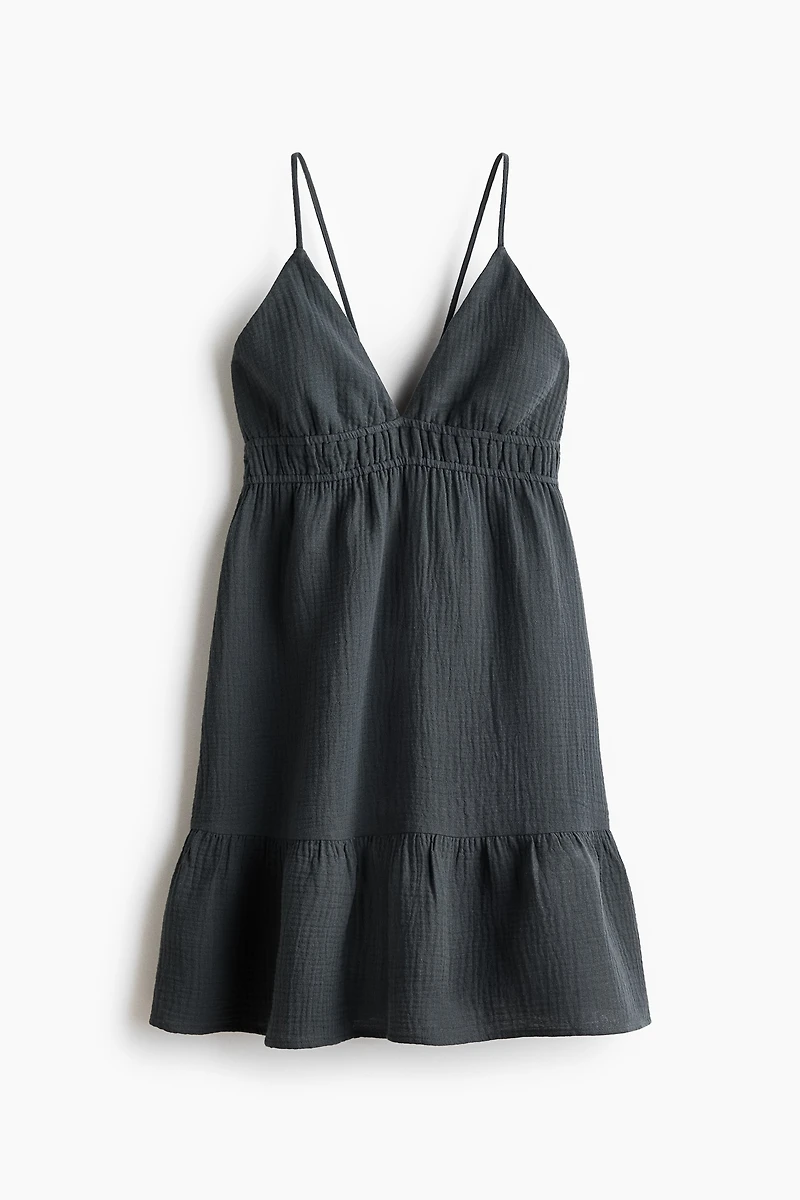 Open-Back Muslin Dress