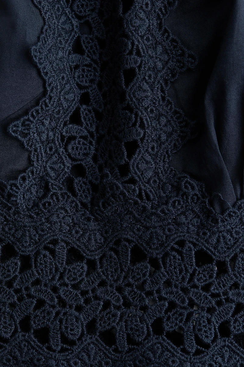 Lace-Detail Cotton Romper