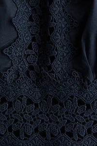 Lace-Detail Cotton Romper