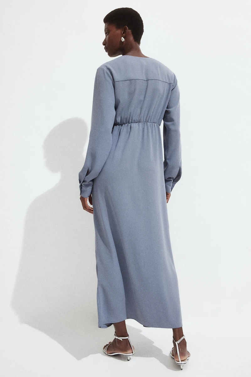 MAMA Tie-Detail Crêpe Dress