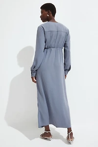 MAMA Tie-Detail Crêpe Dress