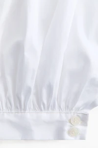 Cotton Balloon-Leg Pants