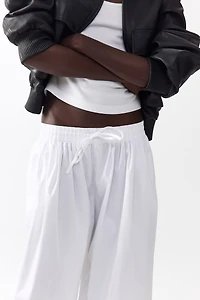 Cotton Balloon-Leg Pants