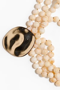 Beaded Necklace with Pendant