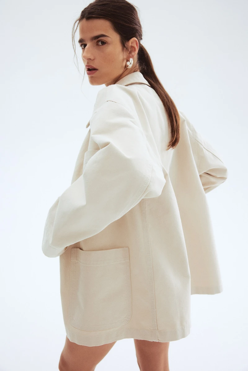 Veste à col en velours côtelé