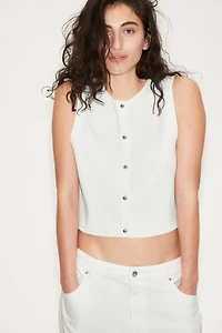 Veste sans manches en tricot