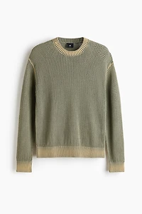 Loose-Fit Open-Knit Cotton Sweater