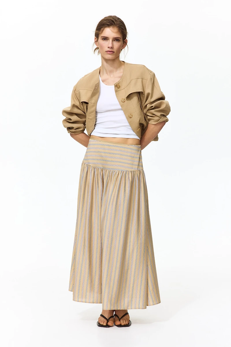 Gathered Midi Skirt