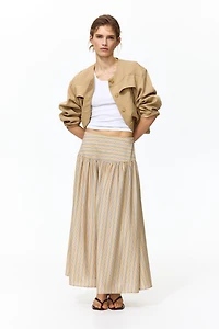 Gathered Midi Skirt