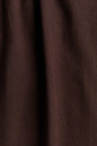 Wide-Leg Linen-Blend Pants