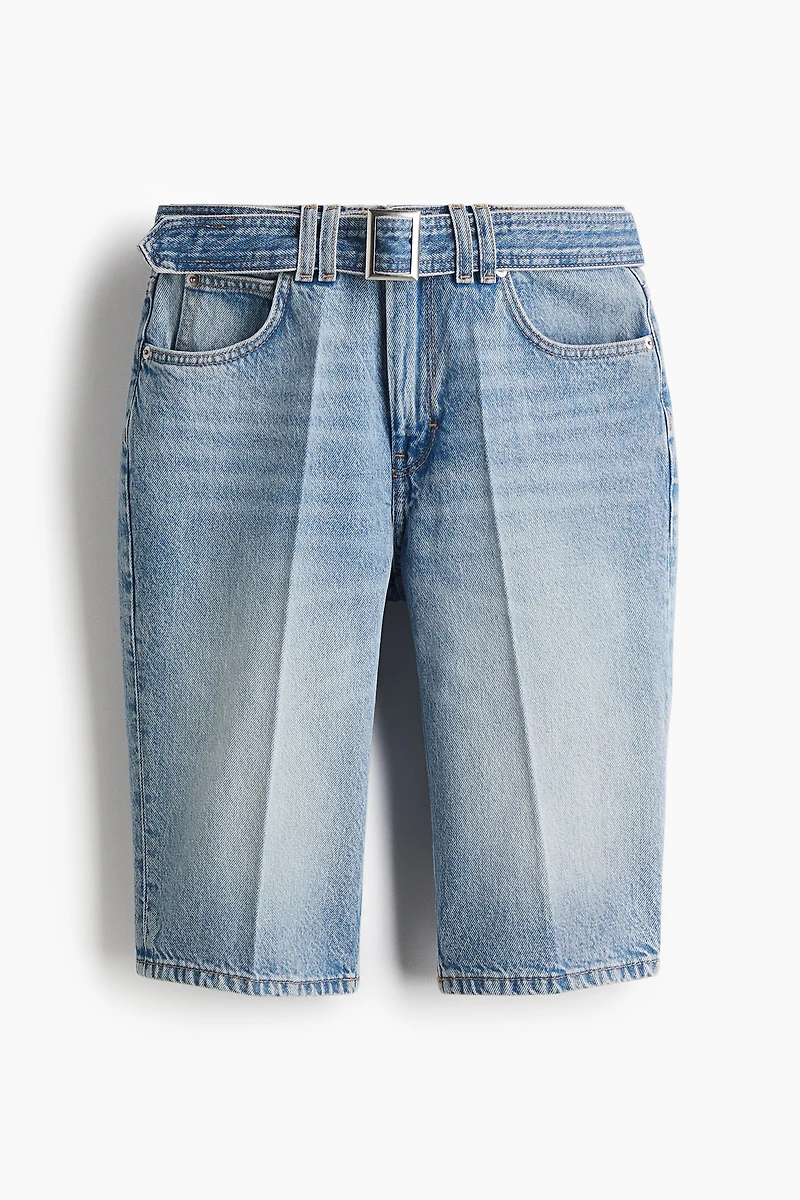 Short Bermuda en denim avec ceinture