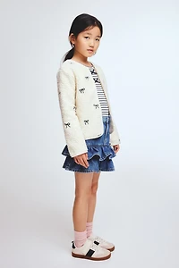 Jupe volantée en denim